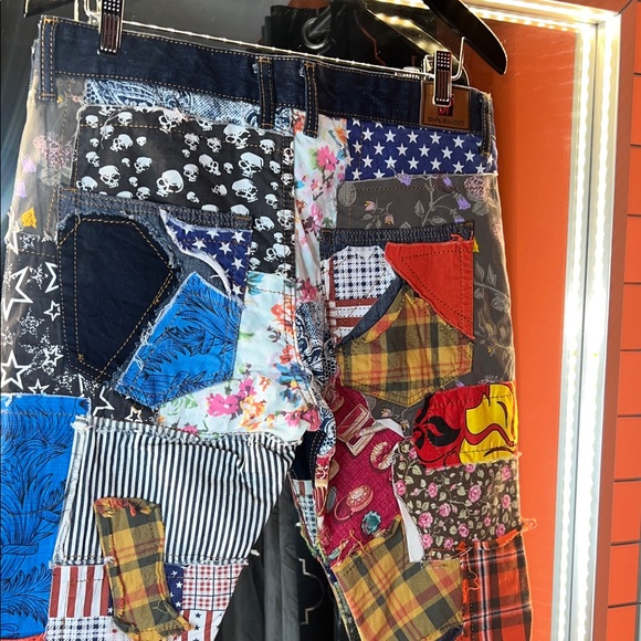 🔥 ✨ BiePa. JEANS 1971 Custom Patched Biker Denim - Waist 33 ✨ - Picture 6 of 8